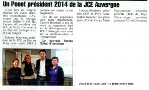 LAURENT PRESIDENT FEDE AUVERGNE 2014
